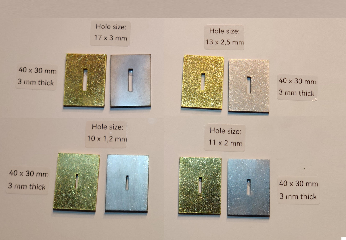 Bolster - 11x2 mm (Brass or Stainless Steel)
