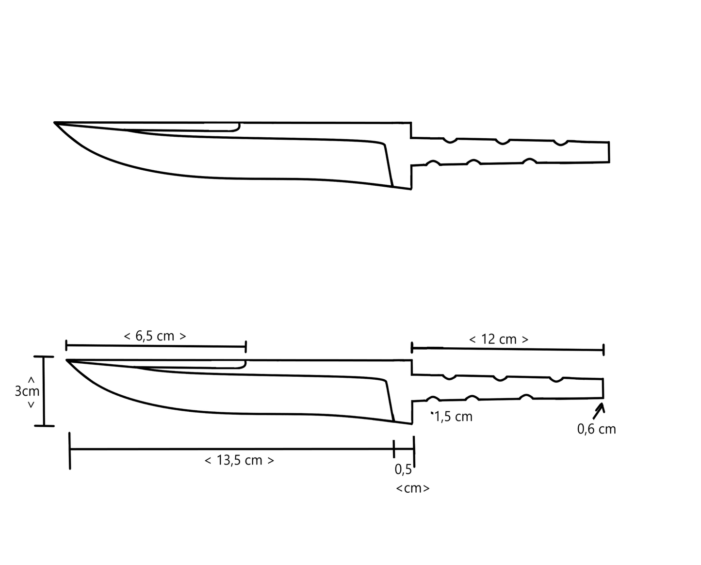 Jakte 135 - Large Bowie-like Survival Blade
